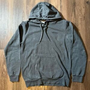 Adidas Mens Hoodie Medium Gray Long Sleeve Pullover Sweatshirt Minimalist